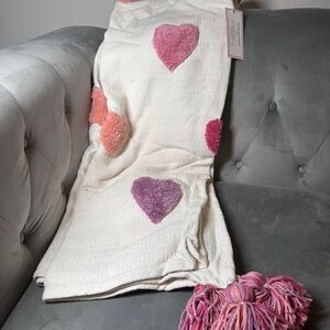 Cupcakes and Cashmere Valentine’s Heart Throw stuffed pink‎ and purple